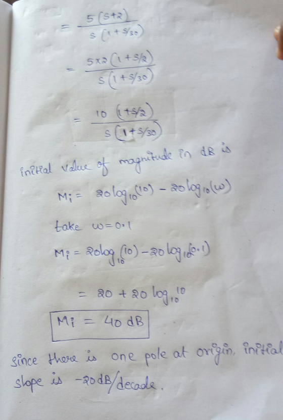 log to Lake o ot Lo 10 Mi 40 dB Since hore i one pole at ortin,t slope is -2o d B
