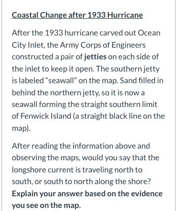 Coastal Change after 1933 Hurricane After the 1933 hurricane carved out Ocean City Inlet, the Army Corps of Engineers constru