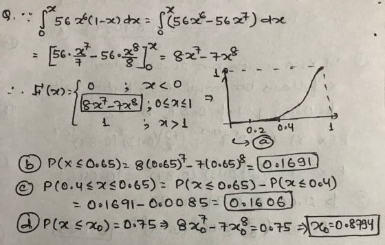 fi56-562)te 56 C1-x) de > 56 13- くo 0 .F(x) , 0 2 T<K P(x SO.65)2 8(o065)-7(0.65-0.1691 @ PCo.4 sD.65)- P(xs O.65)- P( Oo4) O