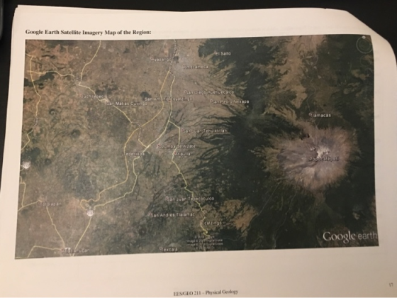 Google Earth Satellite Imagery Map of the Region: ı Saito 哘amac as ocuico oto apan an Andrés Tialamac Google earth EES GEO 21