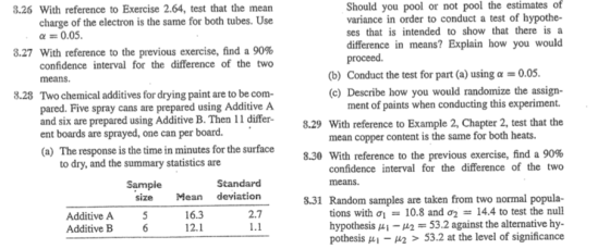 .26 With reference to Exercise 2.64, test that the mean variance in order to conduct a test of hypothe- charge of the electro