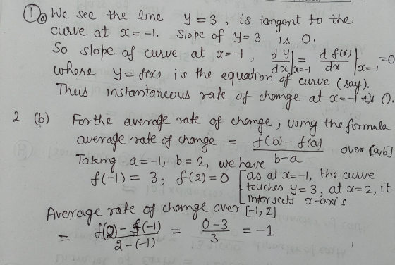We see the ame y3 is tangent to the Slo pe of y- 3 Curve at X = -I, is o d f dx So slope af cuve at x--, dy d uRere ye for) i