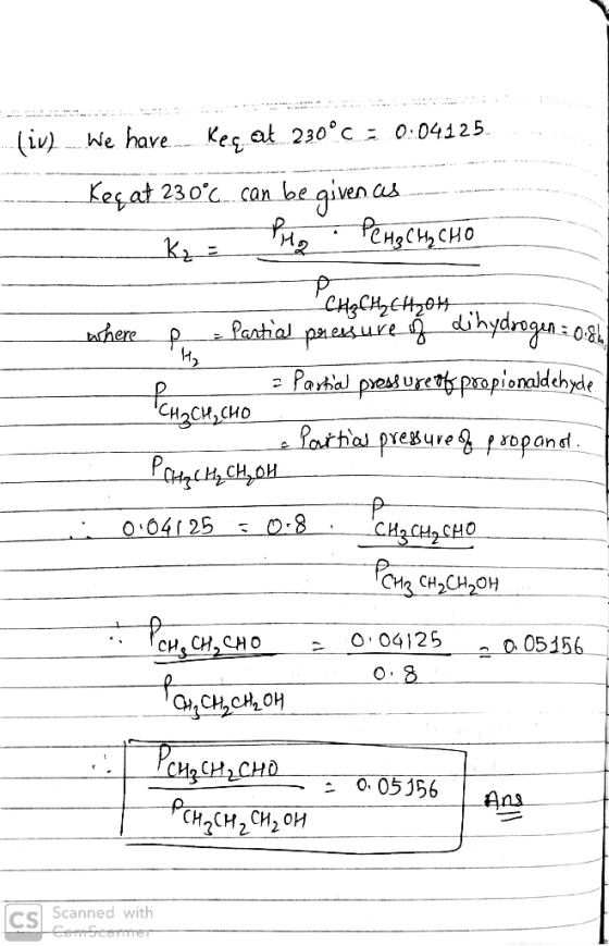 iv) ke have Kes at 230°c z o 04125. LV 230c can be aiven as 4-dihydro% lonaldeh eParhal pes urs 004125 O 04125 0, 05156 CH CH