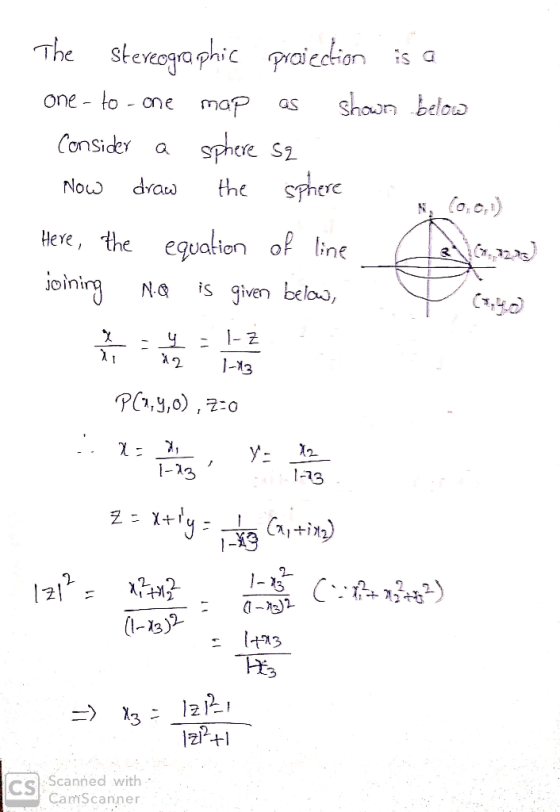 The skevecgra phic piication one- to - shawn belos dow sphere S2 shere Cne as Considey draw Nouw the Co.e,) the equalion of i