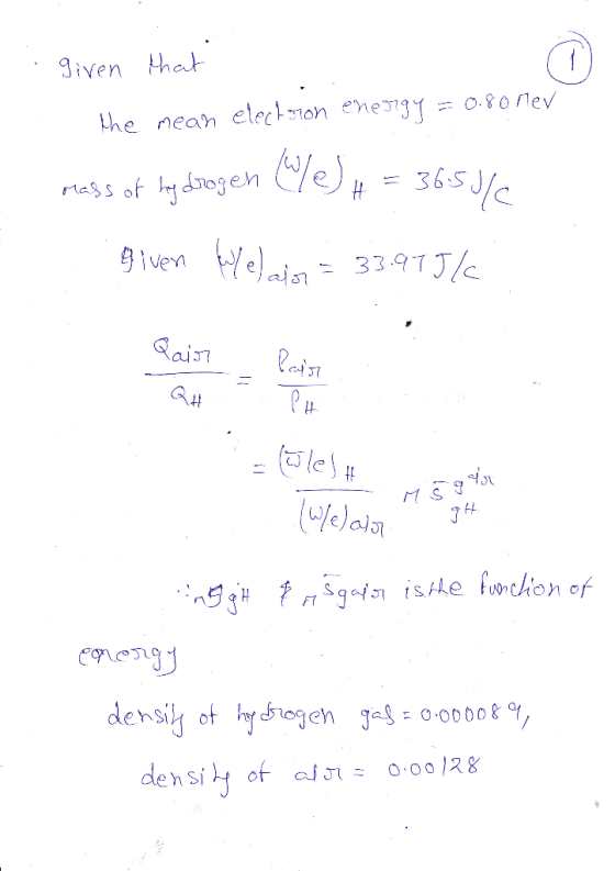 given ha the nean electsnon enesoev 0 er T7 att J le