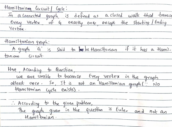 Hamil boniann CisctCycle h is defined as a Closed walk thattaese hag_lEndi Conneted evey Vese of orn Veyter Hcamiltonian grop
