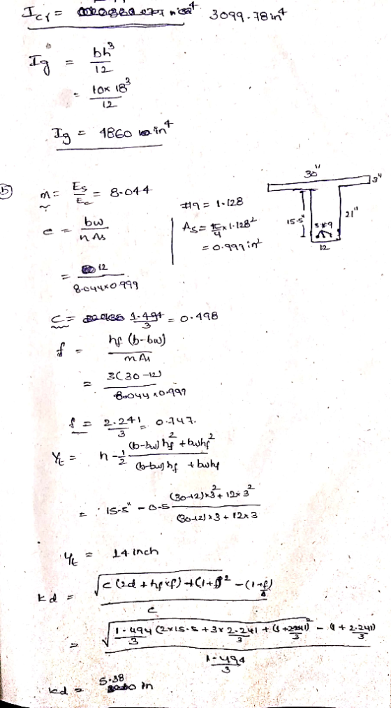 ageae7a na 3099.18 irt 2 2 1860 in Es 8-044 Ec bw 21 As=1 nAs 12 12 8-0440999 CB es 1-49= O.498 m A 3C30-12) 6O4y0.999 f = 2