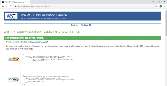 EI W3C CSS Validator results for Te С https://jigsaw.ws.org/css-validator/validator W3C The W3C CSS Validation Service W3C CS