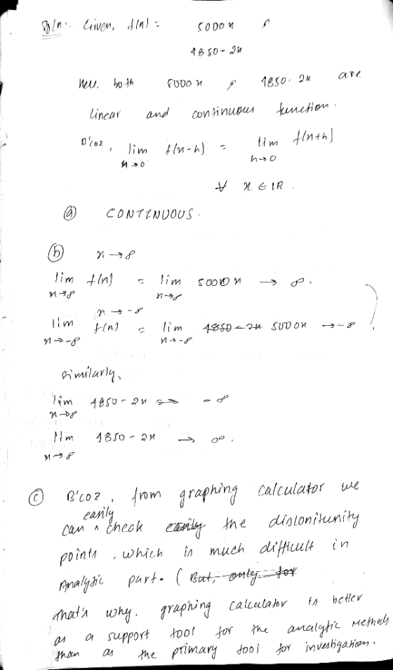 are linca tinchon and Con tinupus Htnaa lim lim ln-h) ho CONTINUOUS lim 48D244- SUD On i vailarly 7im A850-2 4 Bso Calculator