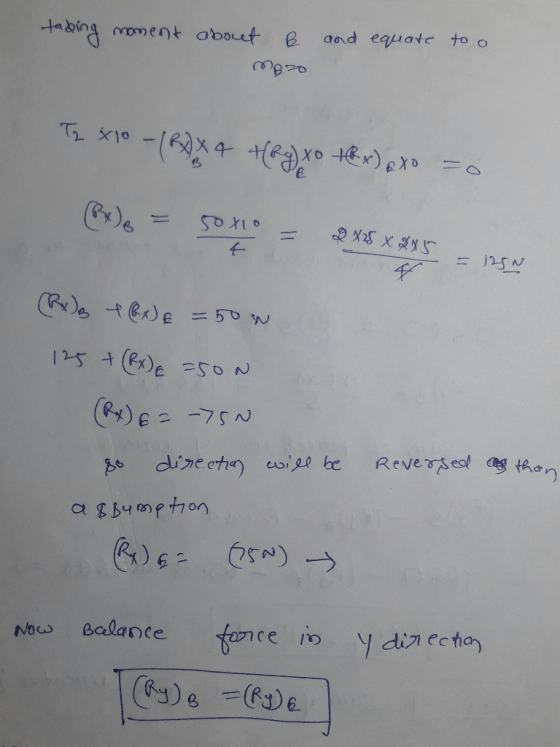 Manent abouut and eaiate to o Pisgut 4 125 t (Rx)e -50N RxE75N 2 Reversed ag thon dine etr eope be at Balance farce o ydin ec