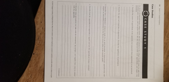 Case Studies CASE STUDY 1 d to the colleges health center for right lower female college student. She was ac Lin Su is a 21