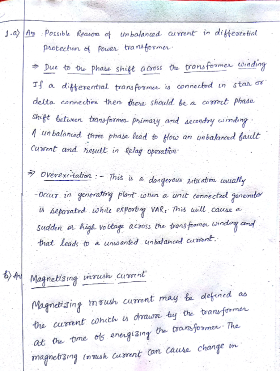 j.a>|Ar in dit teatn tiel Possible Reason ơt un balanced. cu ment protechon owerbaoen Due to tre te Phase shitt aoosronsfome