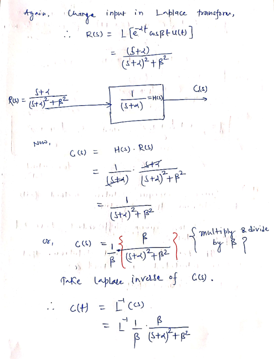 Charga input in Laplace bansfor, L (e asptu RCS) (+2) (+4)+F S+ Cs) HC) (t) Nos HCs). RuS) 2 (St)2 77/ & divide maltiply Pafe