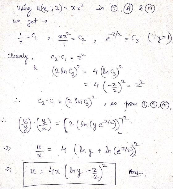 in( t ue C2 clasly 4 (ln (2 en 2 2. (In y Ans 2 Nia