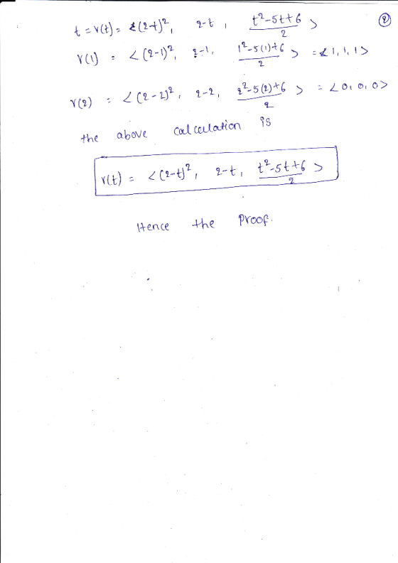 2. the above Cat coulation s tHence he Proop