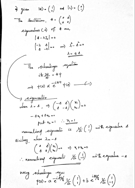 (.) ad l-(:) (2) L Hoilonin ignwalues C i#t hen -0 -4 - 4a n2-. put it naing eal inilanghn ( -A +b Fe) a