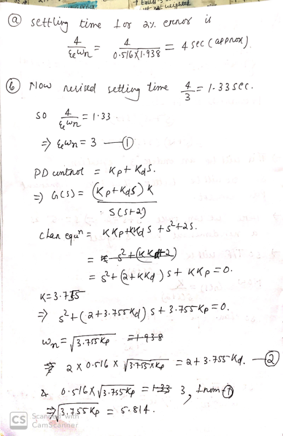 4. 4 Now Mused time .4:1-33sec. So 4 wn 133 t(a+3.rrKd) s+ 3.75rKp s О 3.7sS 7814 Camscanner