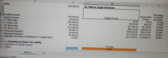 D Salary $73,000.00 Tax Table for Single Individuals: Percentage on Excess over Base Amount Paid on Base $000 $922.50 Dividen