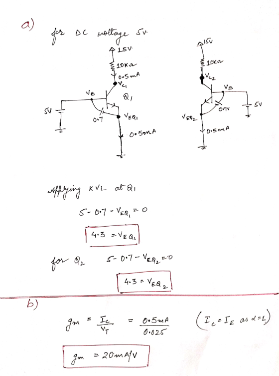 a) A C 10KJレ 0 5mA c2 SV SV 0.1 05mA b) .02S
