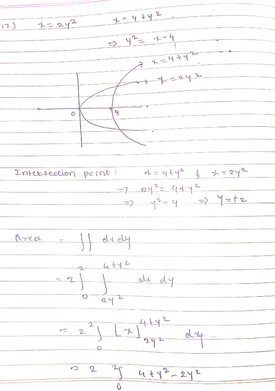 1- 4 ty 2 12242 4 4 = 2% Intersection poirnl ! 2 4ty2 uty-2y1 2.