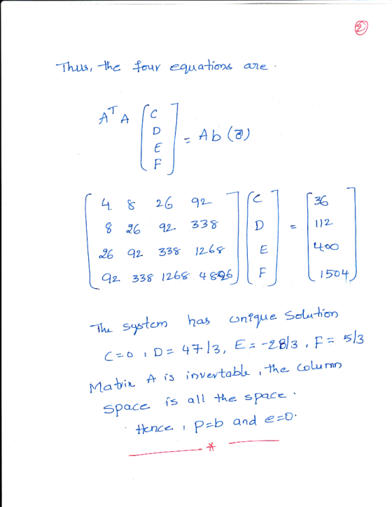 Thus, -he fouy eua hons ane 36 S 6 2 333 26 92 338 12E 2 338 126s 4g96F F504 Thes stcm has on?jue Solution Mati A is invevtab