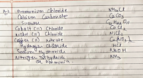 Ammonium chlonde CA Cobalt C Cblonde Nirhe) Chlon de па о н daid NH