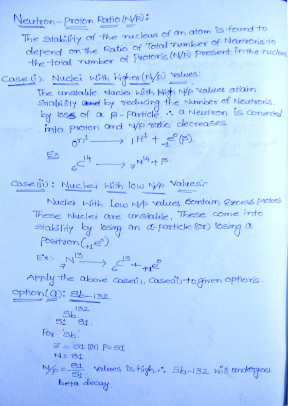 he stobility of the naclewa of an atom is fourd to dlepend on the Ratio of Totol rumer of Nextaoris-to the toial irthe rucles