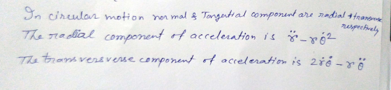 Jn cirula motion non mal s Tangata componint are nadial franses upechely 2 The radial component acceleration is acceleration