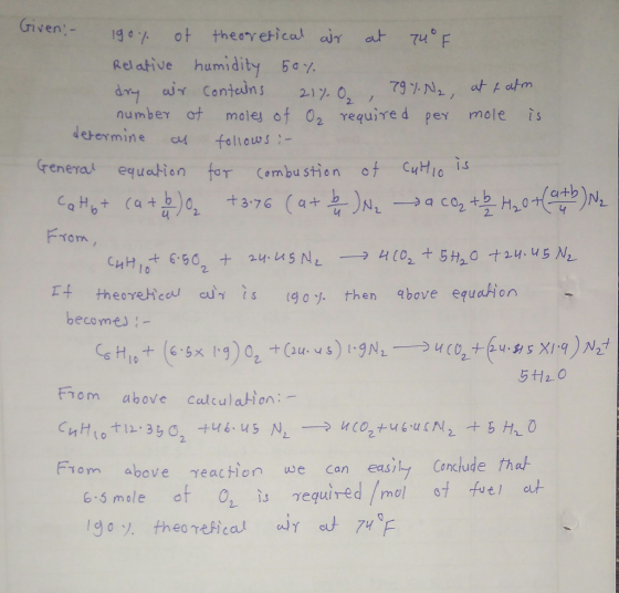 Relative humidity 50% dtw.YConteln s 2) y. Ο,ノてg γ. Ν., number at malejof 02 requre d peY aftatrn mole determine follouws a+