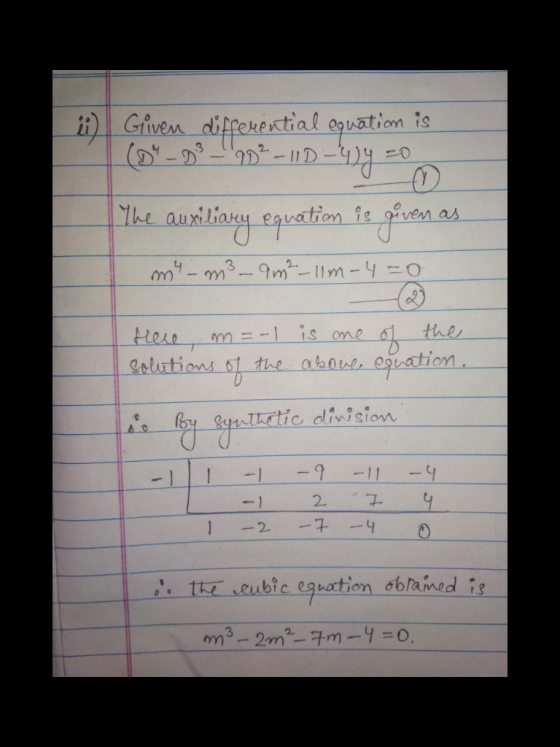 Gven diffekesctial quation io