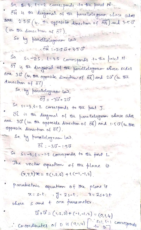 dmechơn of oc). chose Side Leoowv aruo·30 (intaoppas id오 diye cho-of oB) and I.SG(tn pos diycton ofC) parametric equation. of