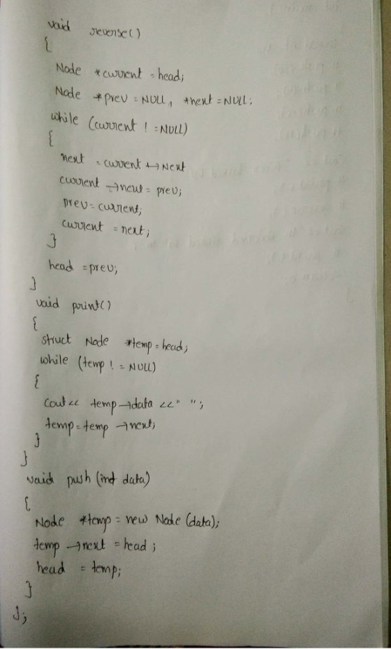 void eenset) Node prey-cunent curvlent next, heod -prev struct Nde temp : head) coud ee temp-adoto temp-temp-うYCub ㄥㄥ vaid