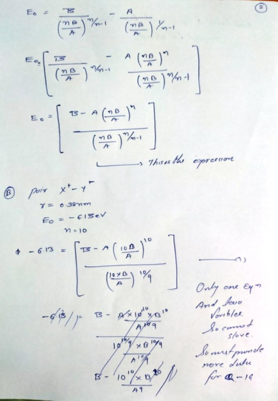 Eo - A () A 13-A Eo= Thies Ho erpresvore xt-y 39mm Eo=-61Sev -6.13 TS-A A Only And eve Vombler B - AXO stove Lo mst proede fo