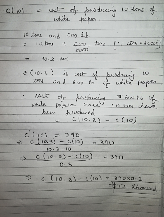 tond of 10 clio) haper white 10 tonu and Io tens ton-200 tons 9000 Jo 3 to c Cio. 3) i cost peraduceny af uhite papen tsrd an