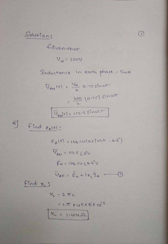 Sotation: Inductance in each phass5m H AN 2. 200 (o 2 Yn,cD: t12.s.cinug ( Fendl eaty: inal ett); 12.SLov