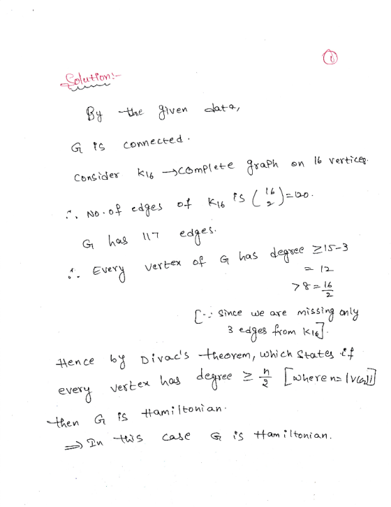 the vn at G ts connected ku -^complet-e lraPh on l Consider Vertice Gi has edaes. deasee 1-3 4 Every Vertex oG has - ; Since