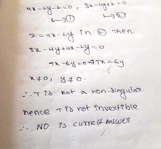 L-9 td -T, hst a non-Singu(cy. hence Pd not envetble .. NO TS Cure f Answer