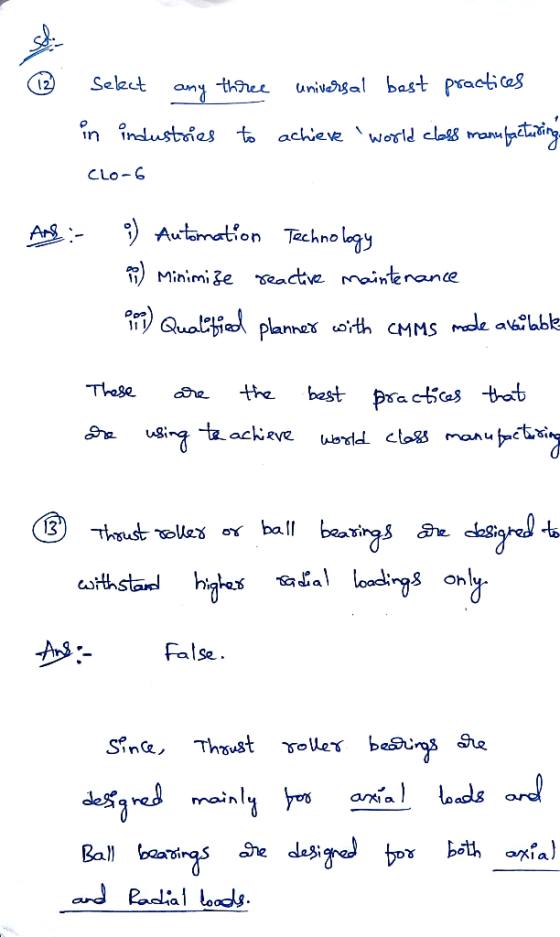 Select univrsal bast practias any three ininclustis achieve world cl manufeladin to CLo-6 AM Autamation Tachno logy Minimi ge