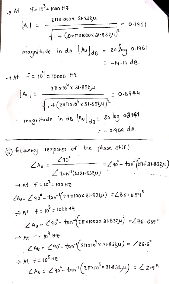 О. 196 ! maghitude in ds Au ds 20 log 0.196! --4-14 dB 0.8944 dß 0.96a d3 freuuency esponse of the pkase shift