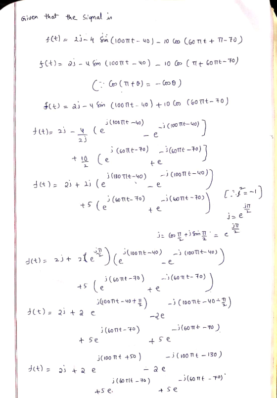 Gvetthe Simal Given 2. e. e. t e ts e -(100TH-130 -)(60 π t -70) (Go rlt -70)