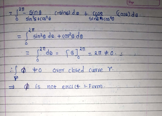 Page o Sins+as26 2n φ to over closed curve Y is not end(tLporm