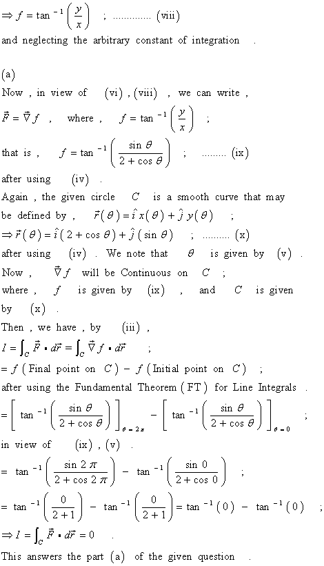 - 1 tan (vii) and neglecting the arbitrary constant of integration (a) (vi) . (vii) Now in view of we can write - 1 tan where