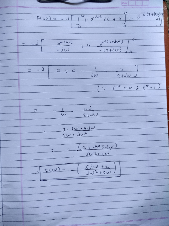 Date ttrtio7 6- Flw) 1 e d.t Jwt -{2+j&) jw (2tJw) 1 4 Jw 2tuw 1 2+uw -2-J-4jw 2wtjw w2t2w Siw+2 Ju2+ 2w ELw)