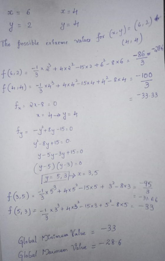 (uy) e possi ble extaeme Values CH I -862-084 3 y + y-53-ay +15.0 -33 murn Value