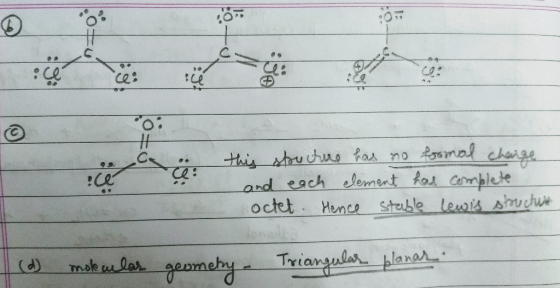 11 :Ce CO: ce: Roamal change thi uts fas no and each element fos comblede octet Hence Steble lewis svcu Ce Triangular planar