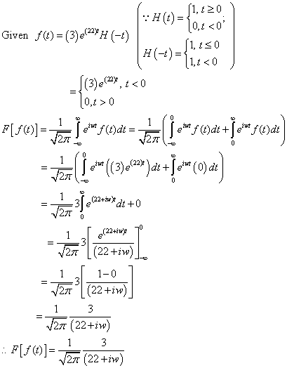 1,t 20 H (t)=10,t <0, Given e) (3)e2 H(-t) 1,ts0 (My,t<0 0,t0 (22tiwy 2n | (22+i ) 1-0 27T (22+iw