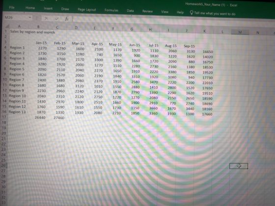 Homework5 Your,Name (1)- Excel HelpTell me what you want to do File Home InsertDraw Page Layout Formulas Data Review View M26
