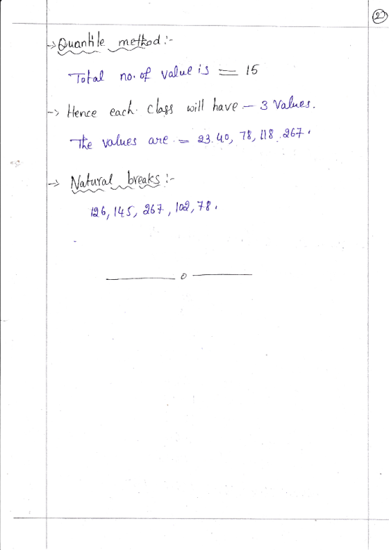 uan le method Total no of value is16 Hence ach ch will have3 ale he values are23.40, 78, 8 64, Natura, breaks :- 26,14S, a67,