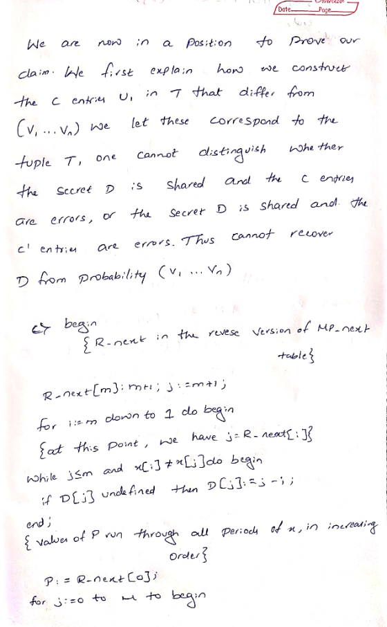 Date Poge We ar nn a Posit on Prove or claim le Aivse explain hon const -the c enkr u, n 7 that differ om Cv, V.) nse let the