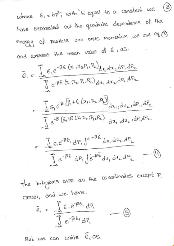 have Sepozaled o he quadiahc dependence ol he enes op poxHcle one units momentom we use eq and expsess the mean valbe o e as